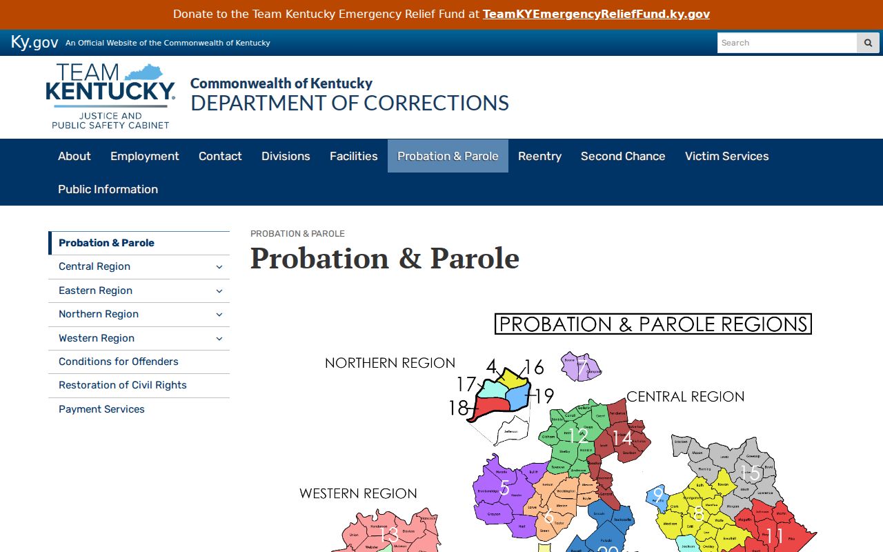 Kentucky probation and parole information for Arlington criminal records